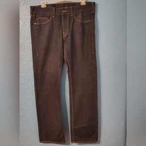 True Religion Jeans Men Straight Leg Phantom Blake  Dark Blue Denim 36 X 34